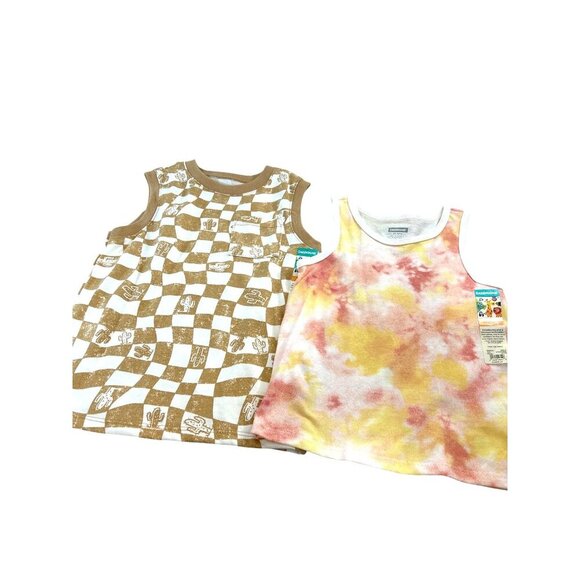 Garanimals Toddler Girls Tank Tops Printed Multicolor Lot of 2 Size 4T - Picture 1 of 9